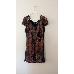 Anthropologie Maeve Floral Silk Pintura Sheath Dress Medium